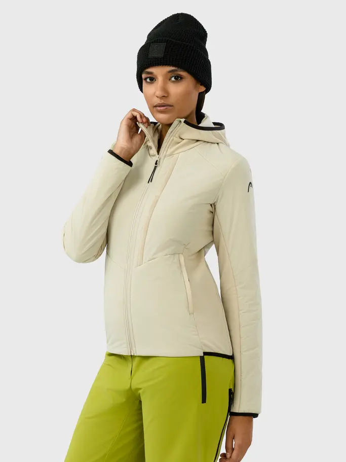 , view full size image of Front view of Product detail - KORE Insulation Jacket Women cream