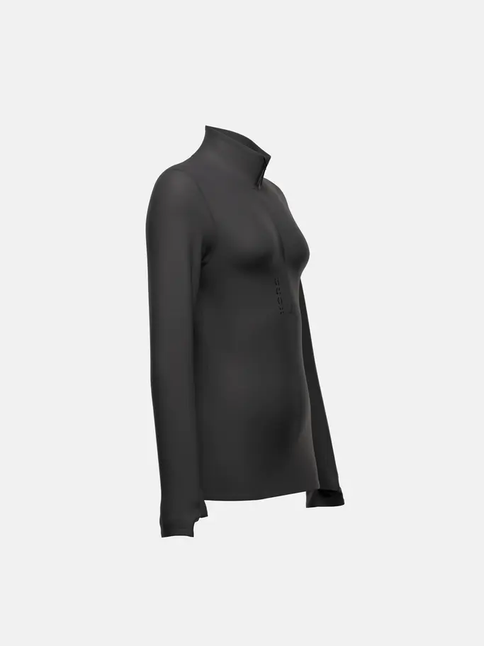 Out of Stock,New, view full size image of Front view of Product detail - KORE Midlayer HZ Women black