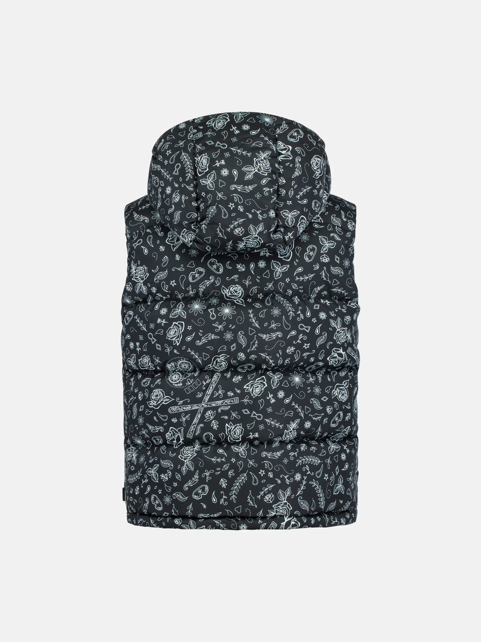 Sale, voir image en taille réelle de la vue frontale de Product detail - REBELS STAR PHASE Vest Women rebels print w/white