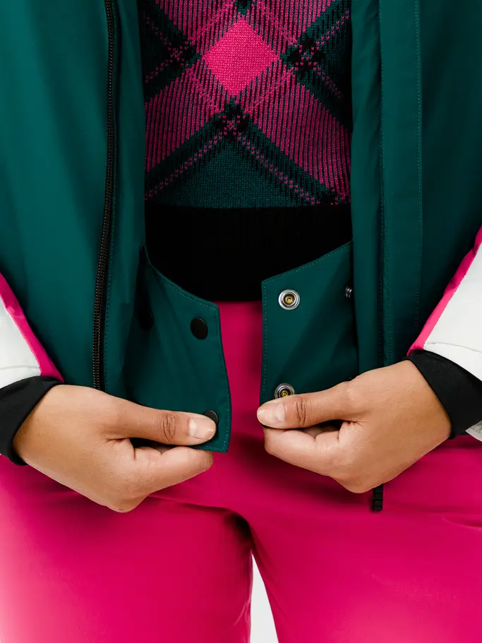 Sale, view full size image of Front view of Product detail - JOY Jacket Women dark teal