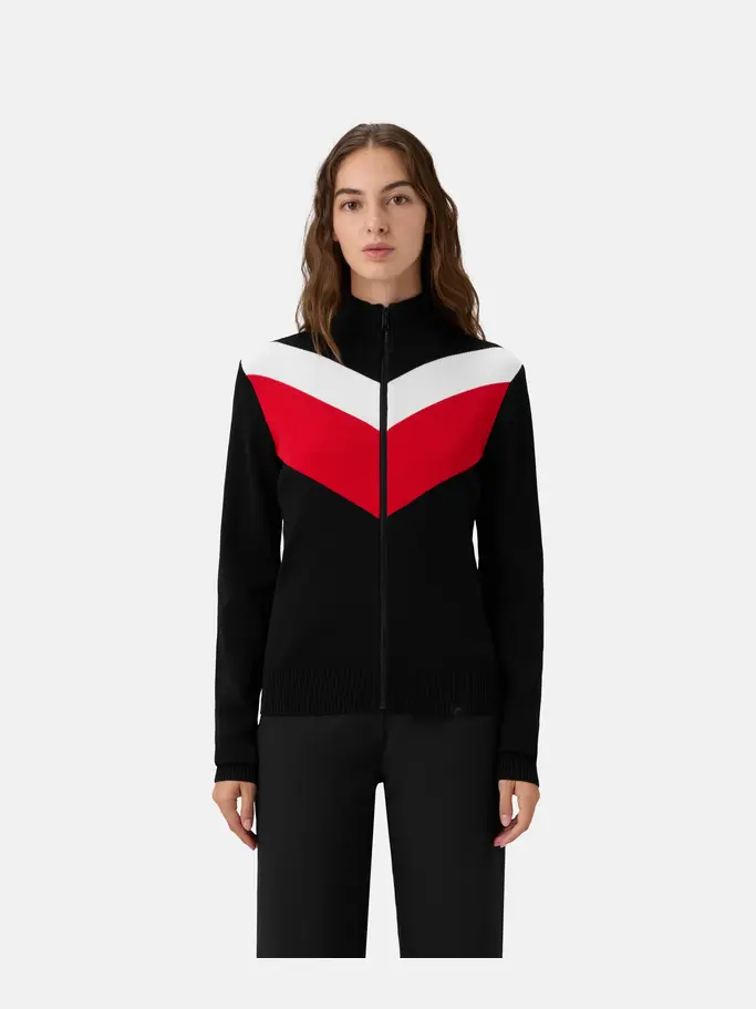 New, Ansicht Großes Bild der Vorderseite Product detail - IVY FZ Pullover Women black/red