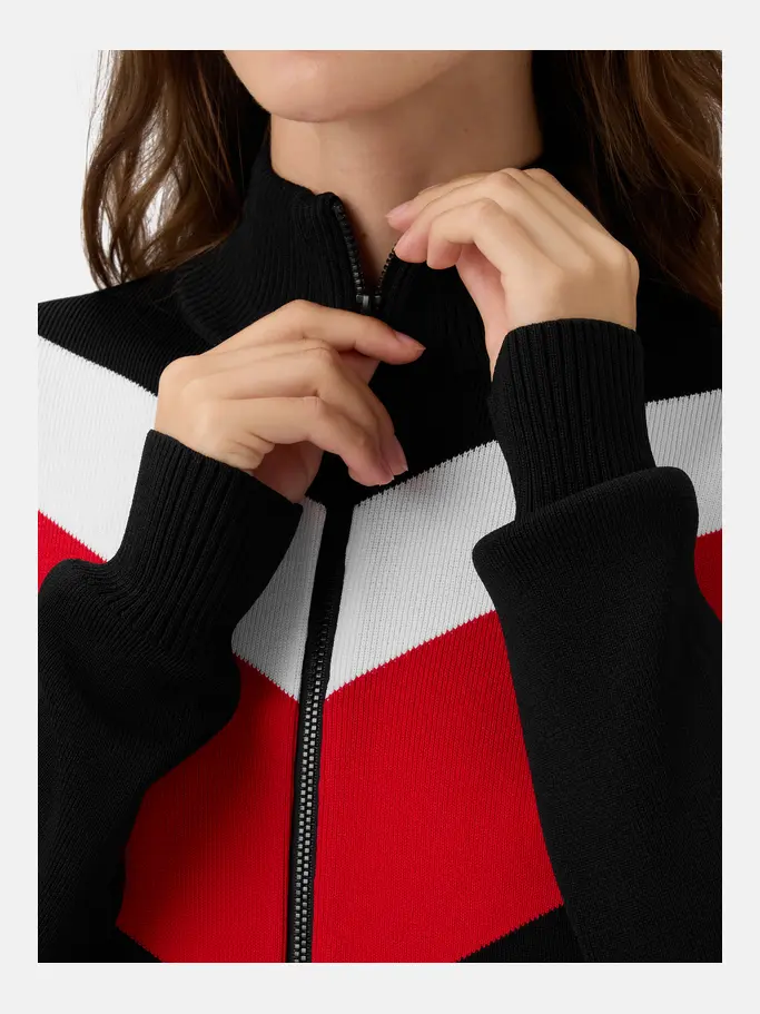 New, Ansicht Großes Bild der Vorderseite Product detail - IVY FZ Pullover Women black/red