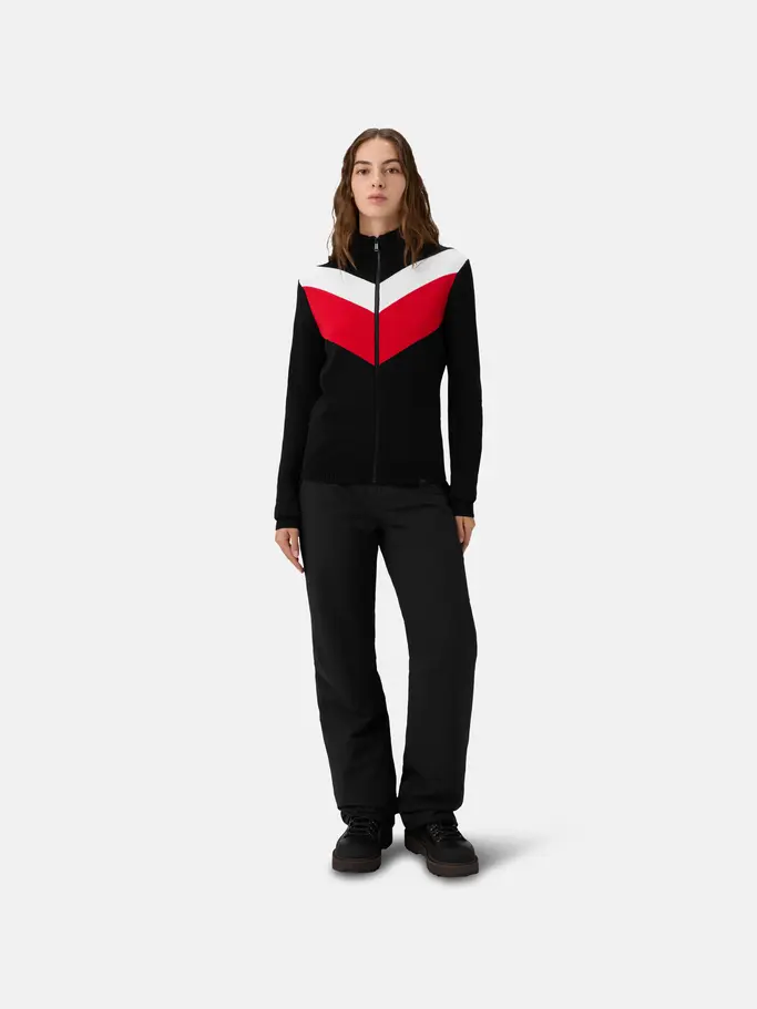 New, Ansicht Großes Bild der Vorderseite Product detail - IVY FZ Pullover Women black/red