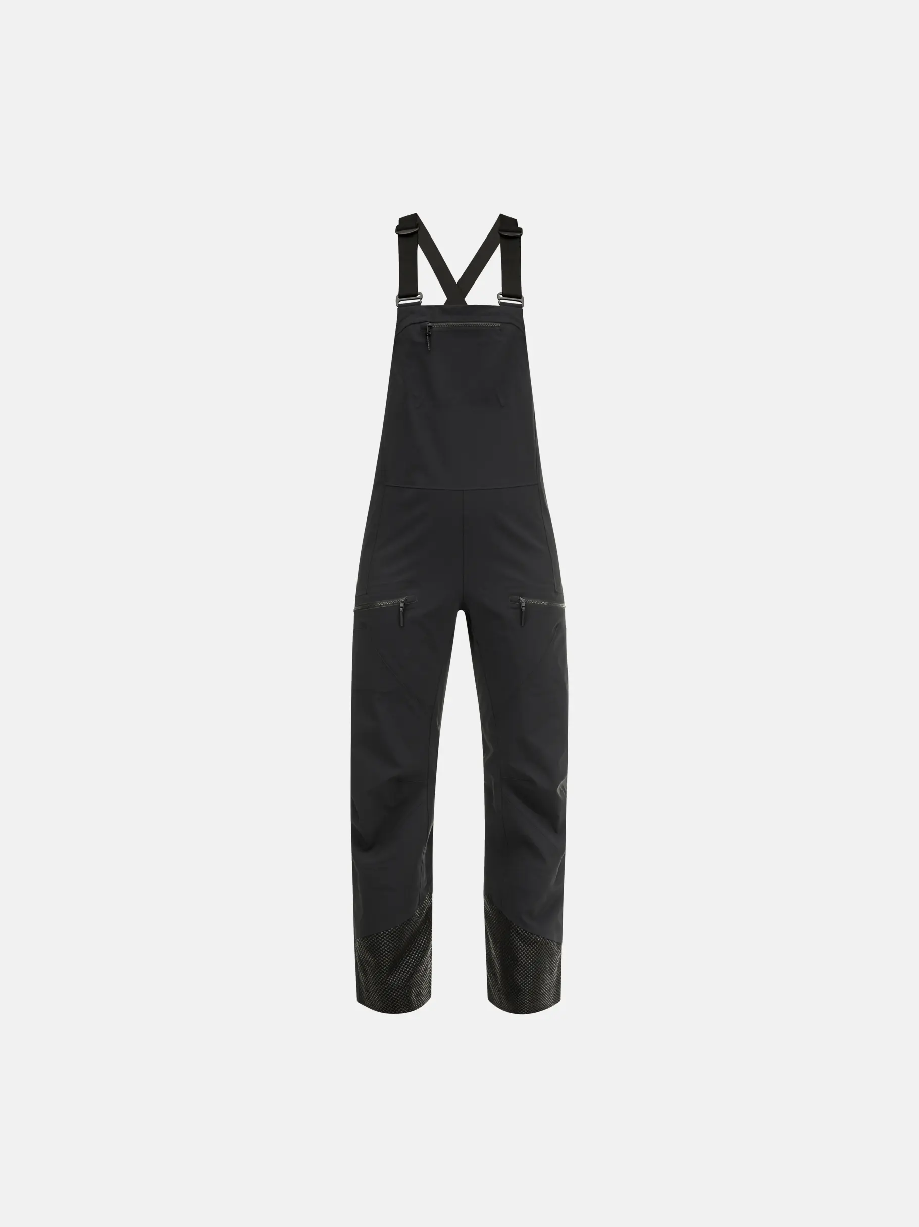 , view full size image of Front view of Product detail - KORE Bib Pants Women black