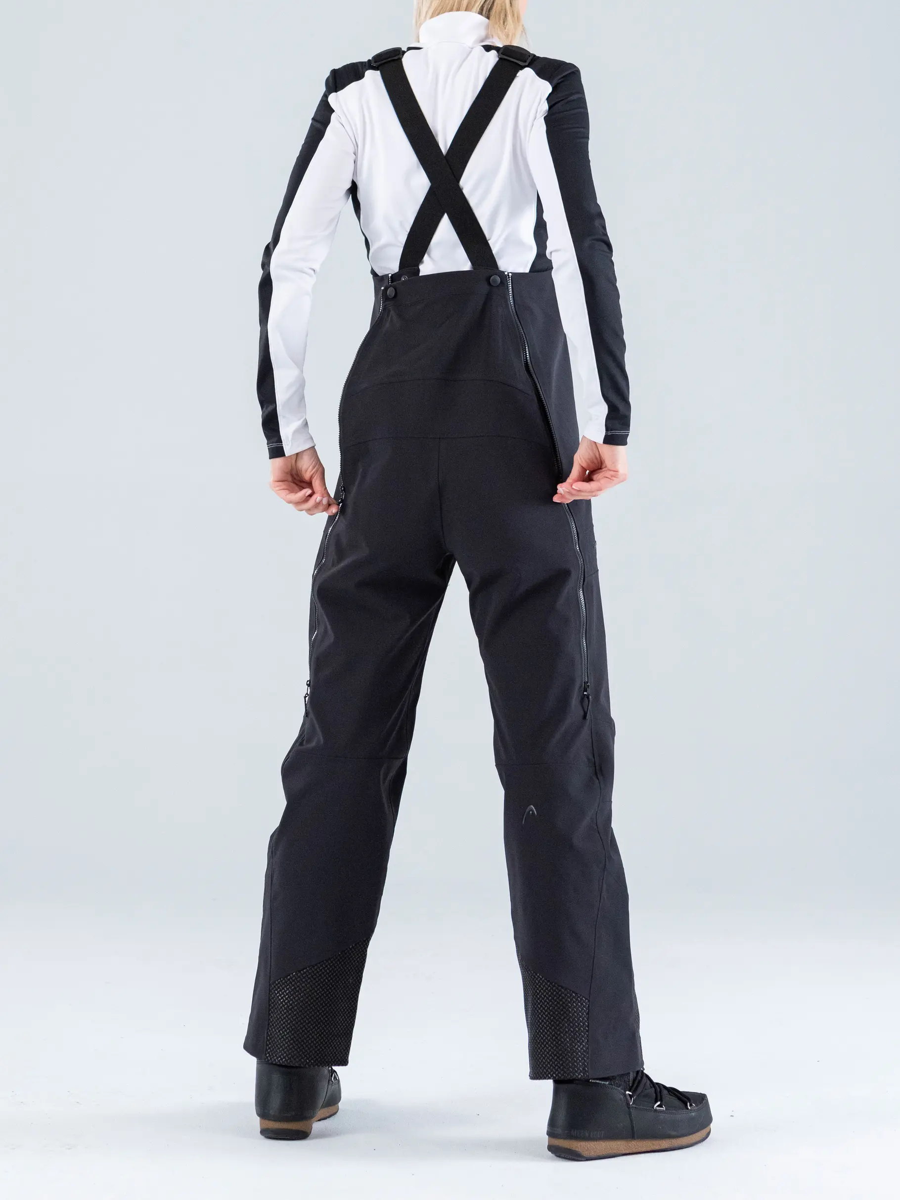 , view full size image of Front view of Product detail - KORE Bib Pants Women black