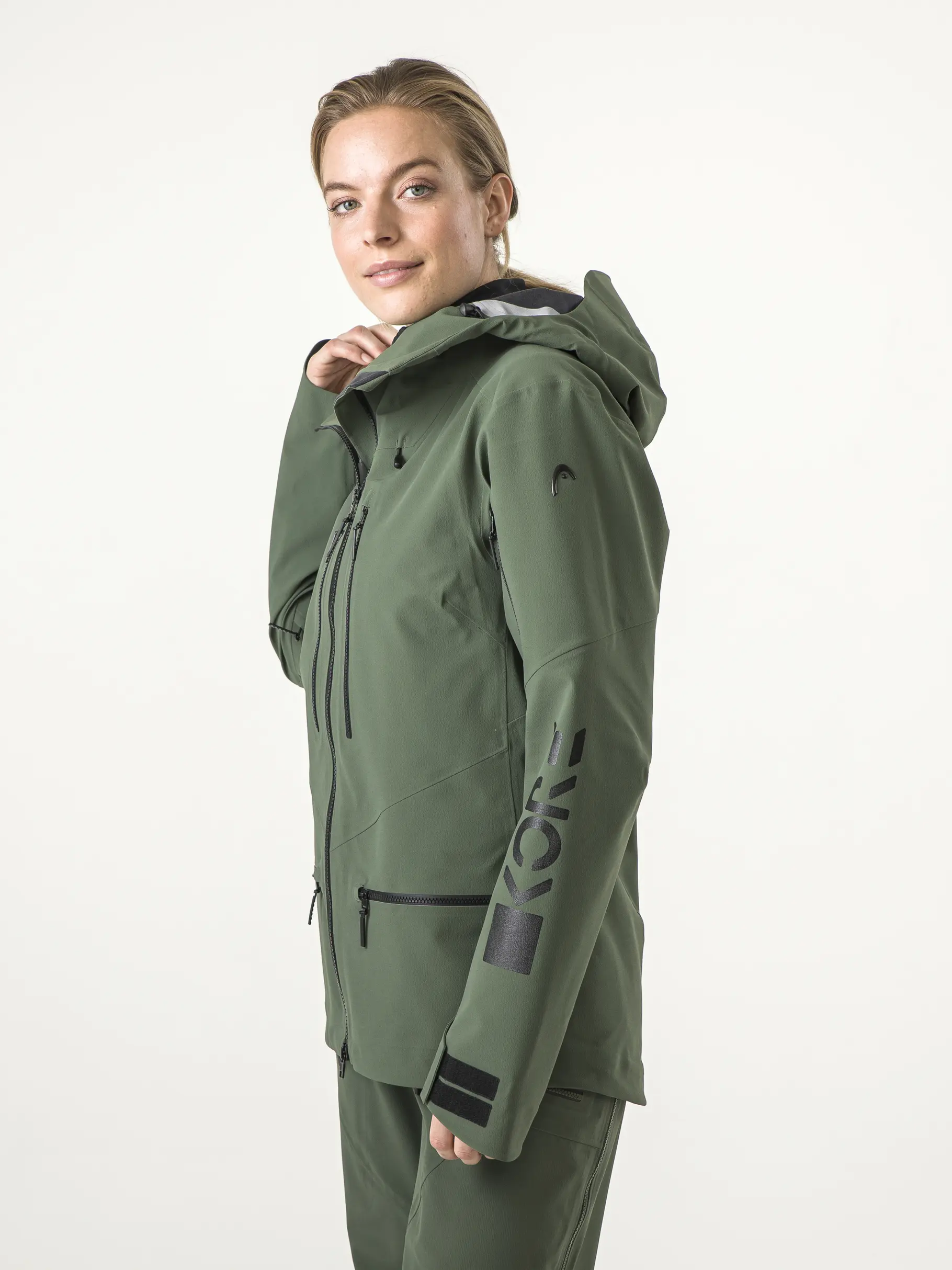 Sale, view full size image of Front view of Product detail - KORE Jacket Women thyme