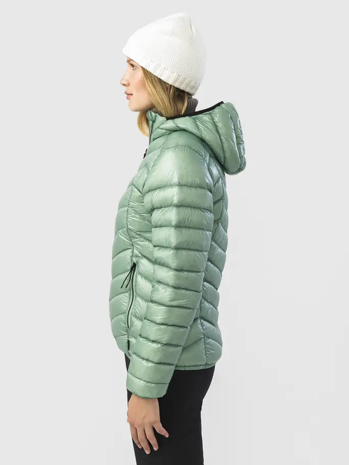 , view full size image of Front view of Product detail - CLAIRE Lightweight Jacket Women nile green