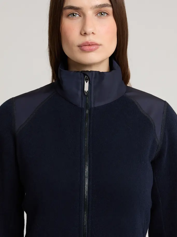 New, view full size image of Front view of Product detail - GABY FZ Midlayer Women midnight blue