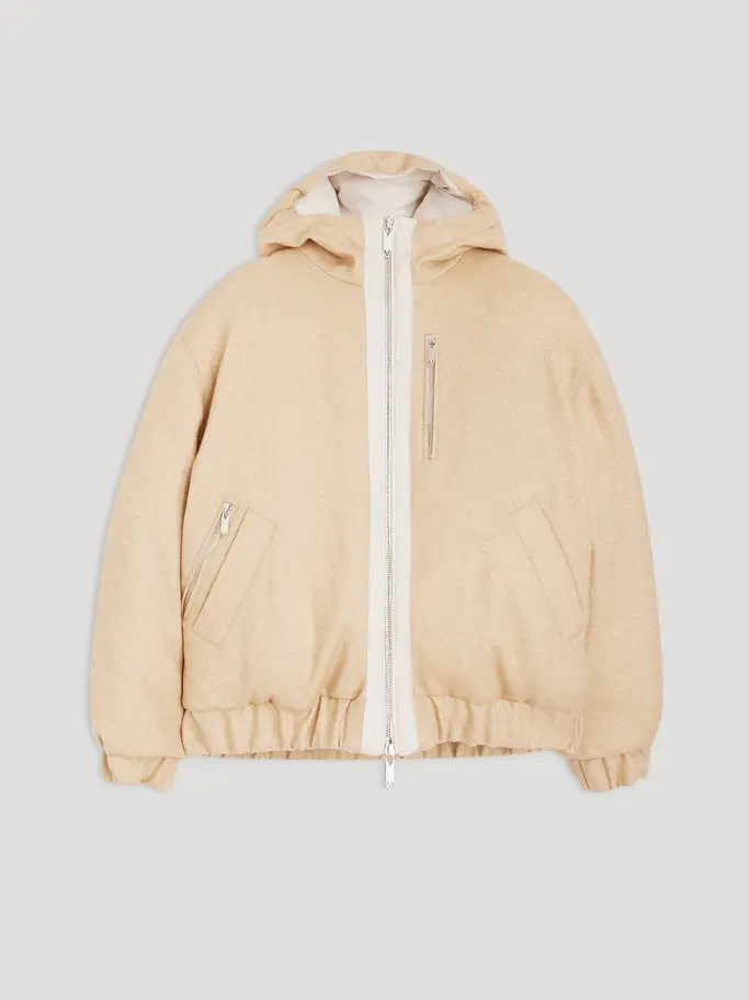 , zobrazit obrázek v plné velikosti z předního pohledu Product detail - GOLDIE REVERSIBLE HOODED JACKET light beige