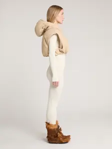 Display front view 2 of Product detail - AMBER CROPPED VEST light beige