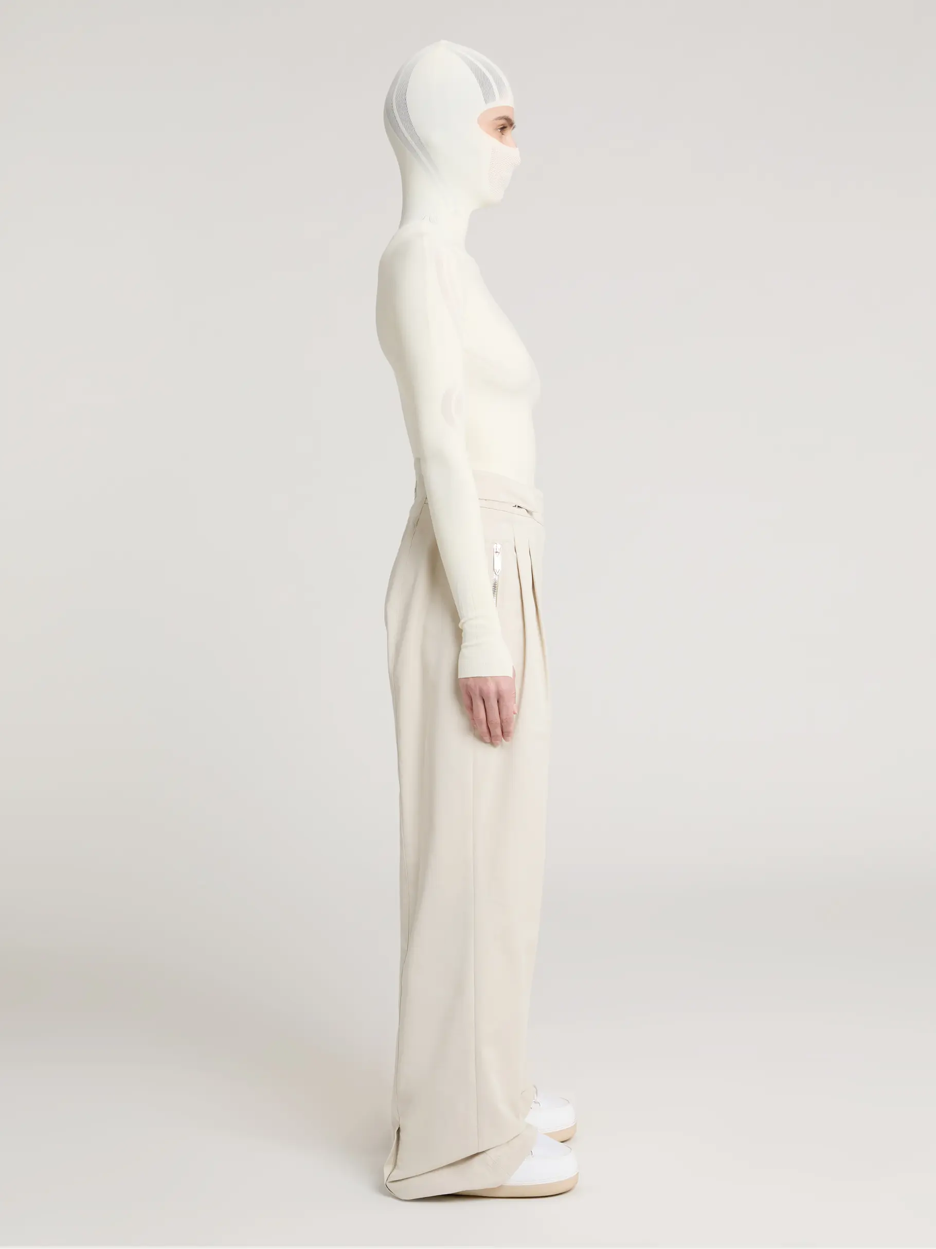 , view full size image of Front view of Product detail - TINA SKI PANTS light beige