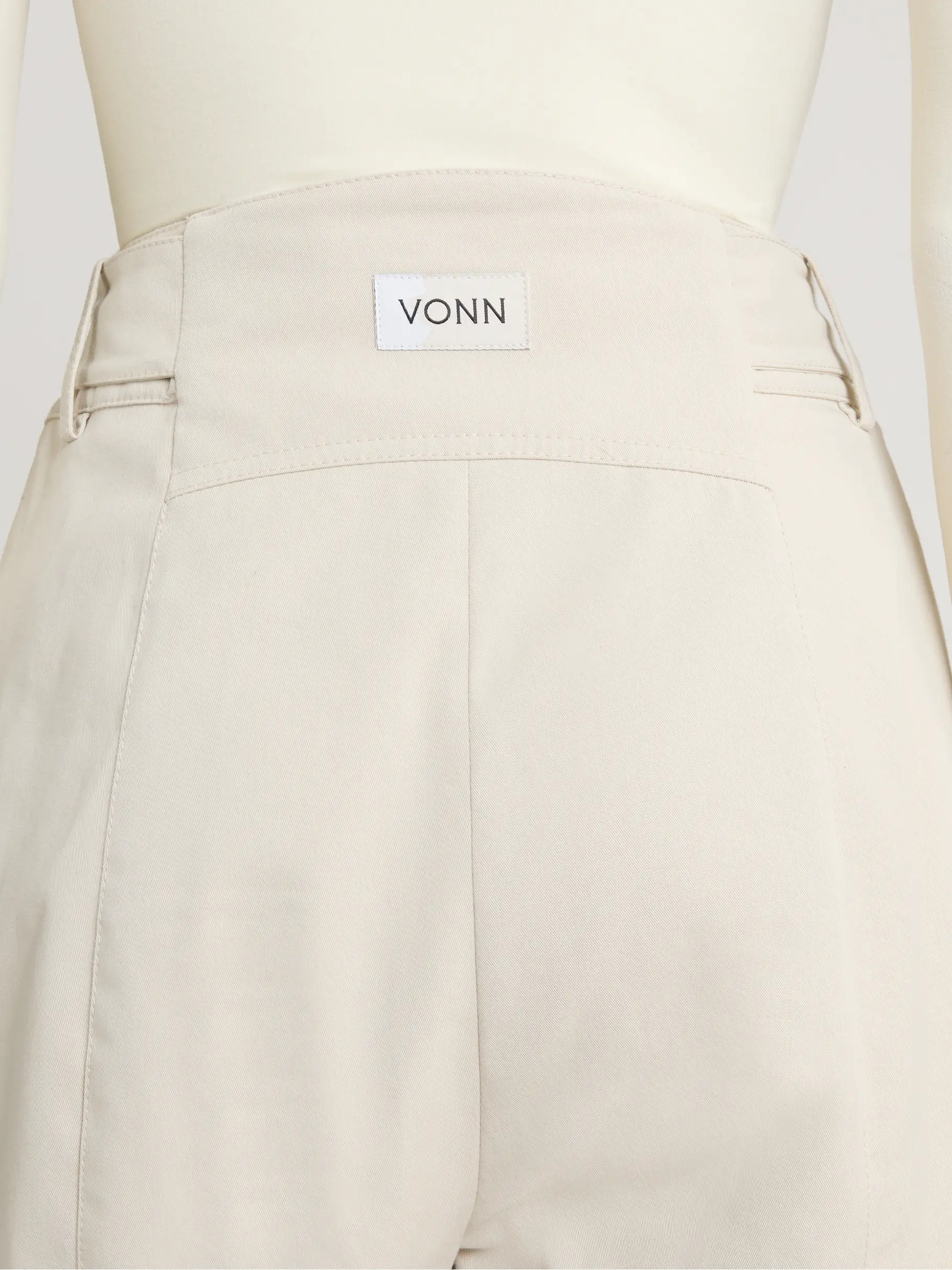 , view full size image of Front view of Product detail - TINA SKI PANTS light beige