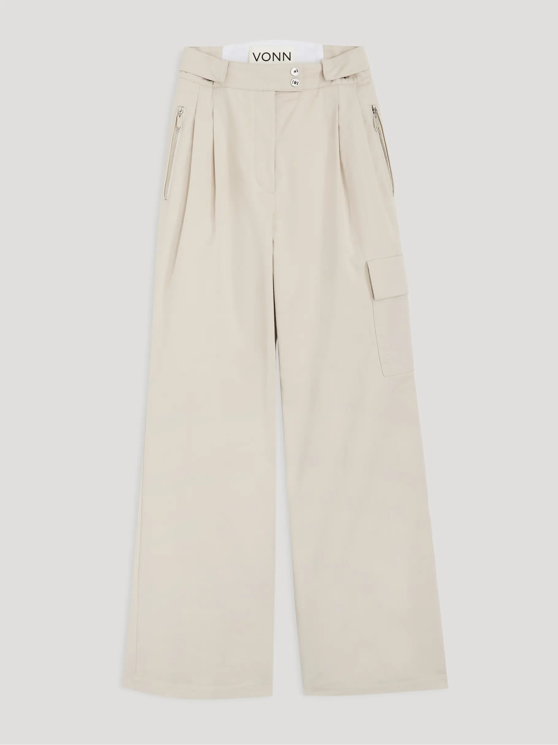 , view full size image of Front view of Product detail - TINA SKI PANTS light beige