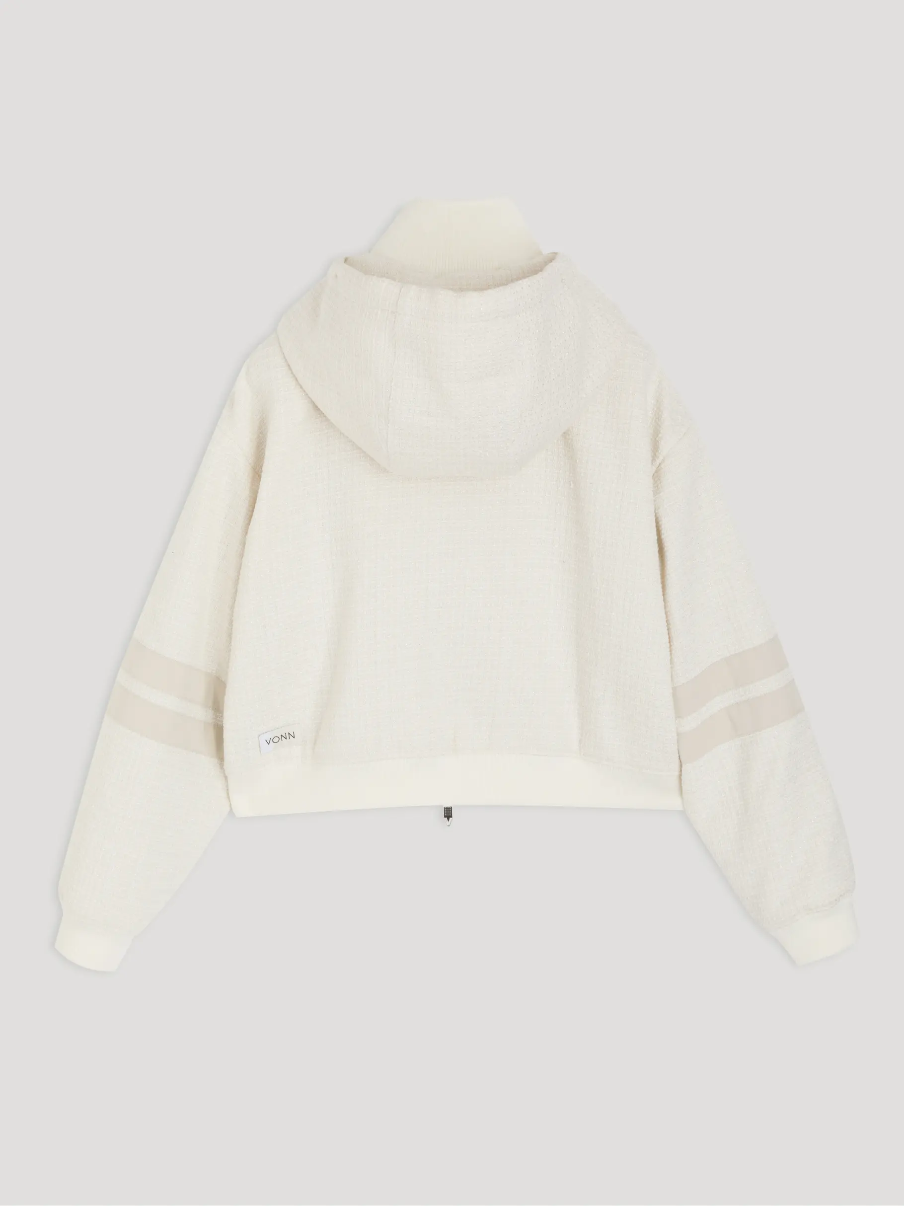 , view full size image of Front view of Product detail - JETSETTER HOODIE light beige