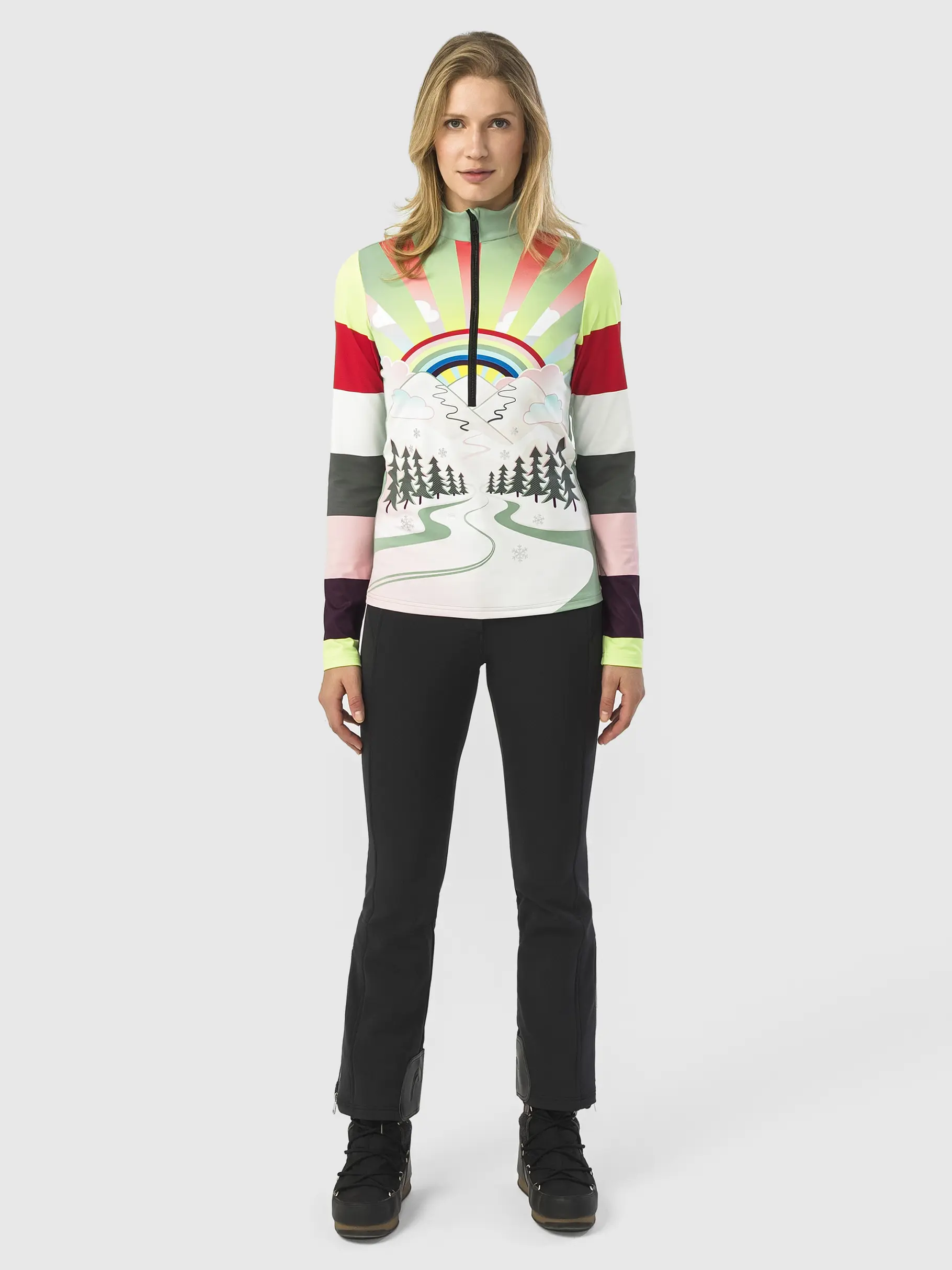 Sale, voir image en taille réelle de la vue frontale de Product detail - REBELS FLASH Midlayer Women rebels print w