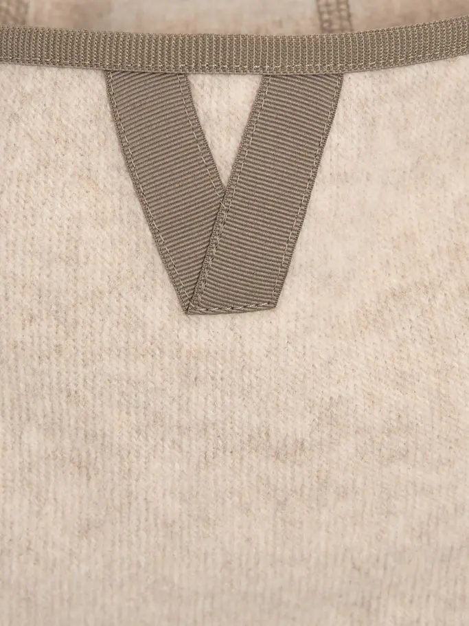 New, view full size image of Front view of Product detail - MADDI FZ Hooded Midlayer Women stone
