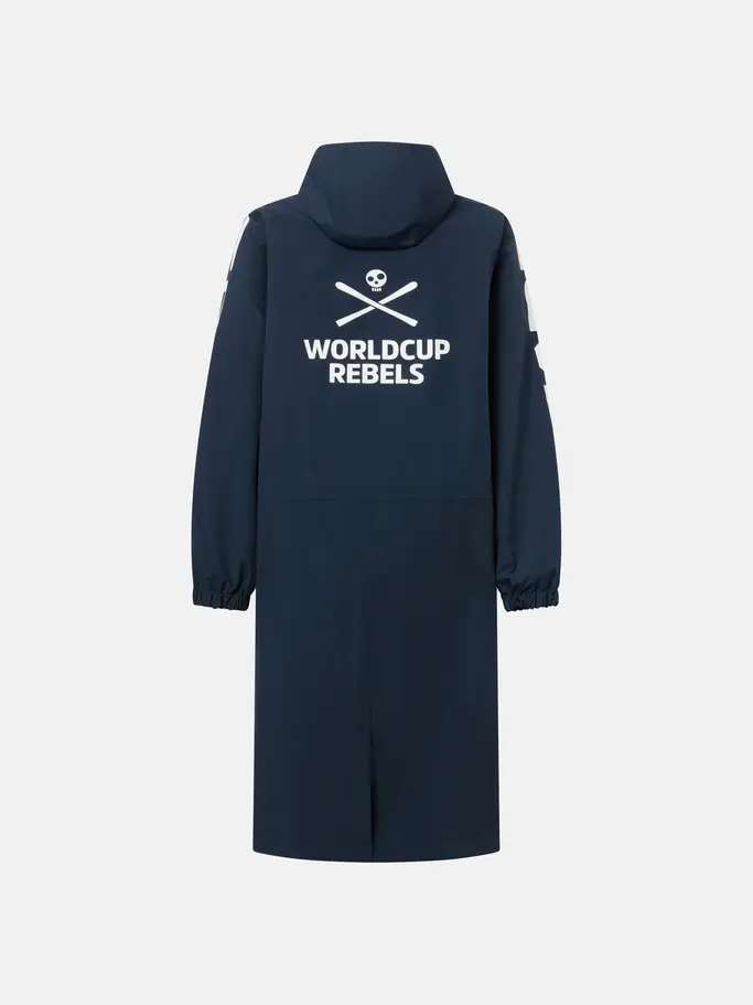 New, view full size image of Front view of Product detail - RACE Rain Coat Junior navy