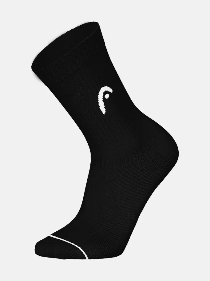, view full size image of Front view of Product detail - Men's Crew Socks 3 Pack black