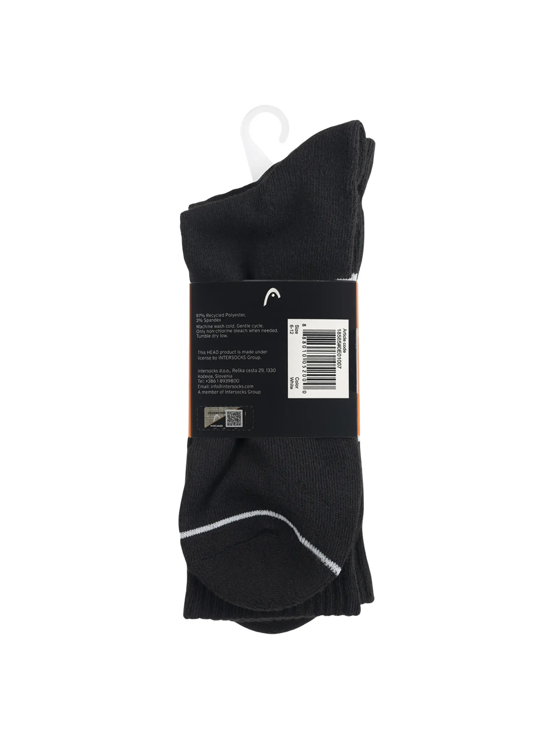 , view full size image of Front view of Product detail - Men's Crew Socks 3 Pack black