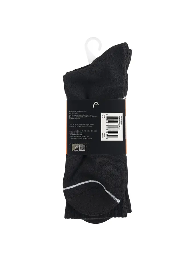 , view full size image of Front view of Product detail - Men's Crew Socks 3 Pack black