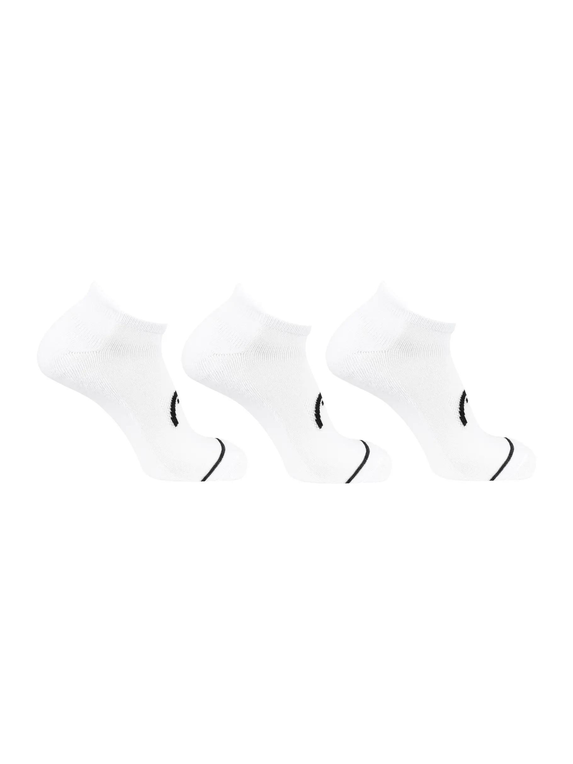 , view full size image of Front view of Product detail - Men’s Low Cut Socks 3 Pack white