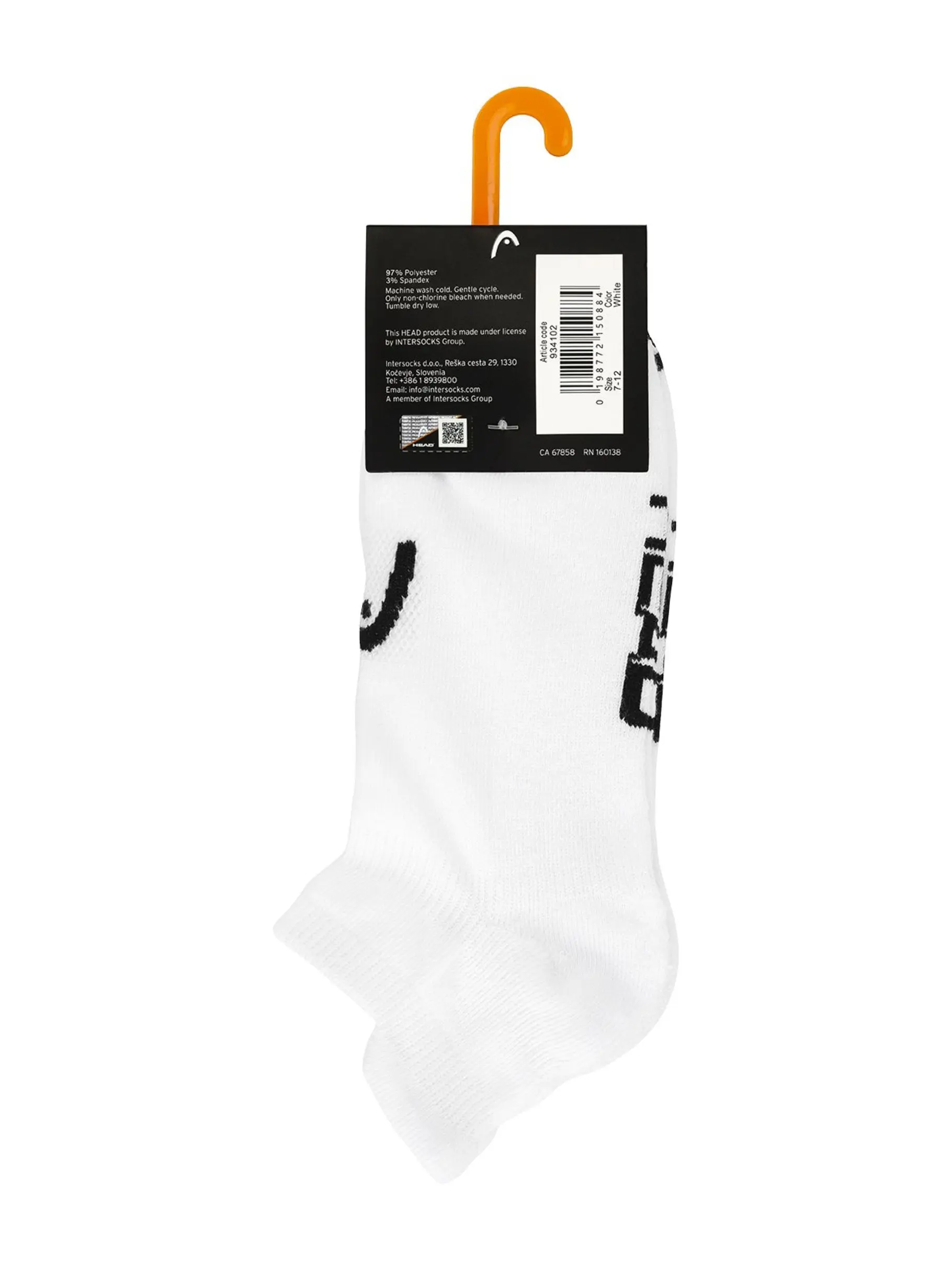 , view full size image of Front view of Product detail - Men’s Low Cut Socks 3 Pack white