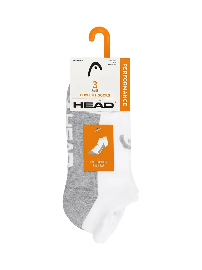 , view full size image of Front view of Product detail - Women’s Low Cut Socks 3 Pack white