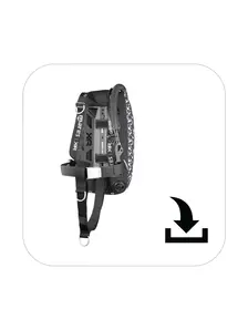 Display front view 1 of Product detail - Polygon Single Backmount Set (417563) - Mares S.p.A