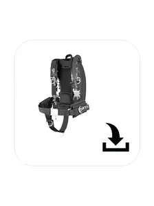 Display front view 1 of Product detail - XR-Rec Ice Single Backmount Set (417565) - Mares S.p.A