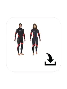 Display front view 1 of Product detail - Flexa 543 Man / She Dives (412338 / 412340) - Mares S.p.A