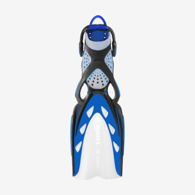 DEMO Light Blue/White Mares X-Stream Open Heel Scuba Diving Dive Fins 