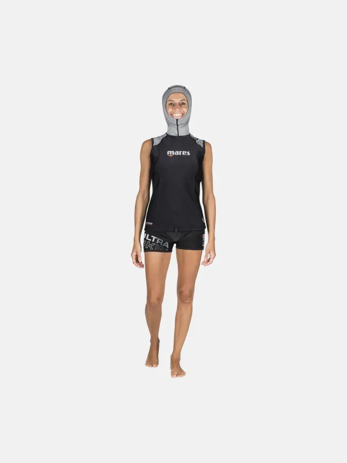 Product overview - Ultra Skin - Sleeveless with Hood - She Dives