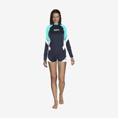 Product overview - Rash Guard Loose Fit Long Sleeve - She Dives aqua