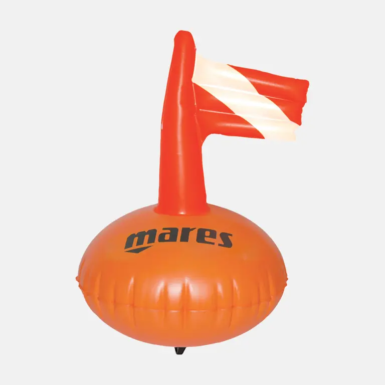 Bouée De Plongée Gonflable Orange Avec Drapeau - 20 M De Corde, 5 Anneaux En D, Pour Pêche Sous-marine