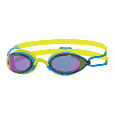 Product overview - Podium Titanium Goggle Lime/Blue - Mirrored Oil Lens