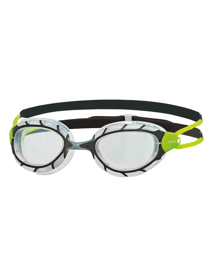 Product overview - Predator Flex Swimming Goggles - Clear Lens Black/Green - Clear Lens