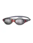 Product overview - Predator Flex Original Swimming Goggles Silver/Red - Mirrored Smoke Lens