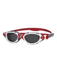 Product overview - Predator Flex Original Swimming Goggles White/Red - Polarized Smoke Lens
