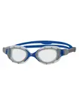 Product overview - Predator Flex Swimming Goggles Grey/Blue - Clear Lens