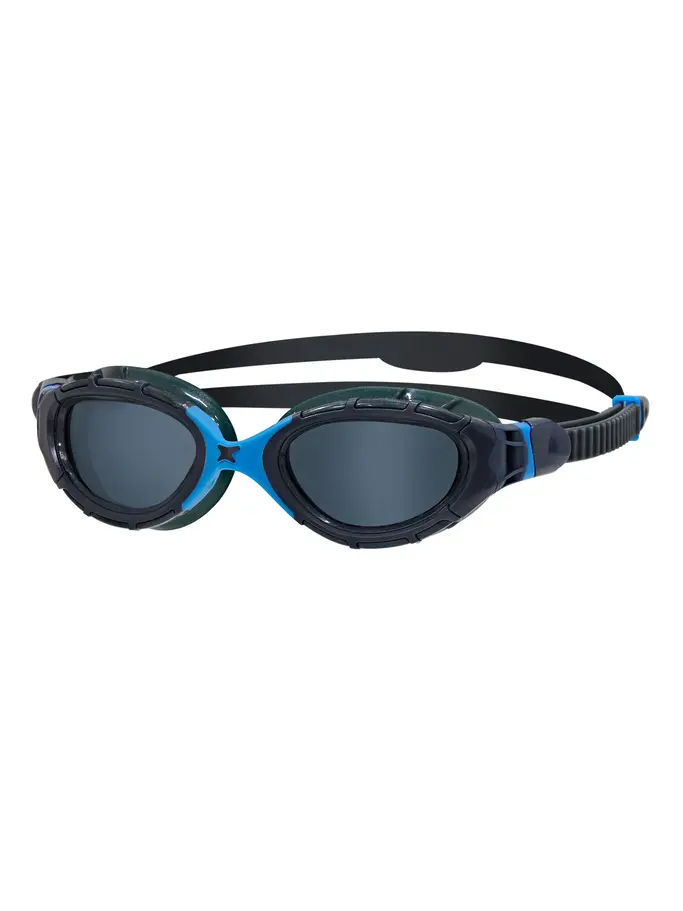Product overview - Predator Flex Swimming Goggles - Tint Smoke Lens Grey/Blue - Tinted Smoke Lens