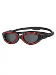 Product overview - Predator Flex Swimming Goggles - Polarized Lens Black/Red - Polarized Smoke Lens