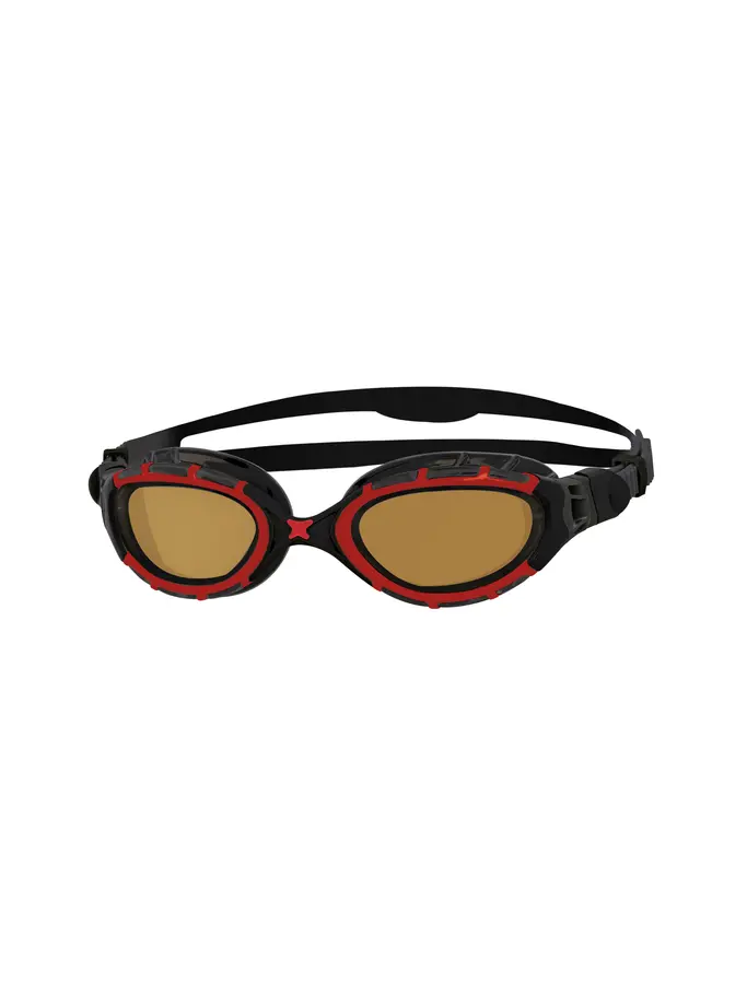 Product overview - Predator Flex Swimming Goggles - Polarized Ultra Lens Red/Black - Polarized Copper Lens