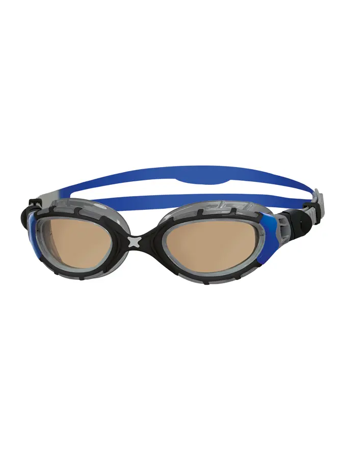 Product overview - Predator Flex Swimming Goggles - Polarized Ultra Lens Silver/Blue - Polarized Copper Lens