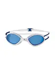 Product overview - Tiger Swimming Goggles White/Blue - Tinted Blue Lens