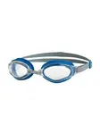 Product overview - Endura Max Swimming Goggles Grey/Blue - Clear Lens