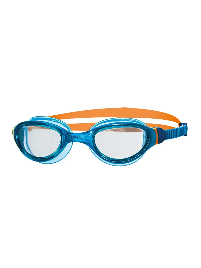 Product overview - Phantom 2.0 Junior Swimming Goggles Blue/Orange - Clear Lens