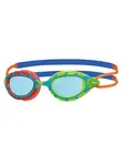Product overview - Predator Junior Swimming Goggles Blue/Red - Tinted Blue Lens