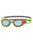 Product overview - Predator Junior Swimming Goggles Green/Red - Tinted Blue Lens