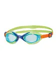 Product overview - Sonic Air 2.0 Junior Swimming Goggles Green/Blue - Tinted Blue Lens
