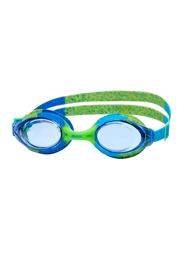 Product overview - Bondi Remix Junior Swimming Goggles Blue/Green - Tinted Blue Lens